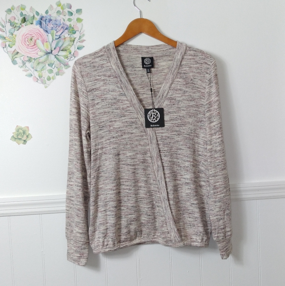 Bobeau v-neck sweater NWT